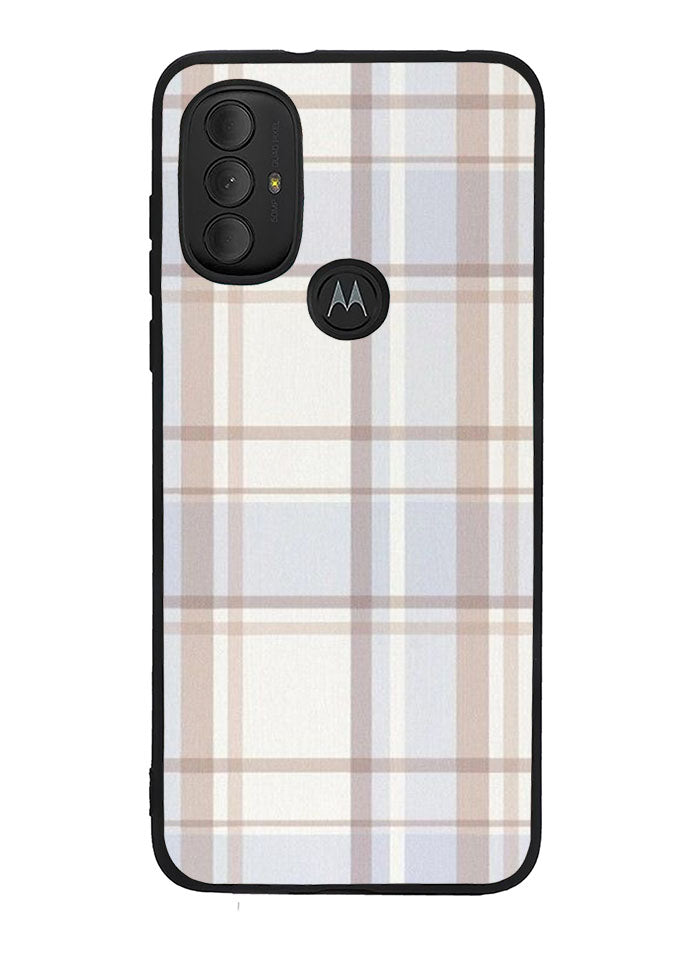 Grid Aesthetic Soft Brown Motorola Moto G Pure 2021 , Moto G Power 2022 Case CN0896