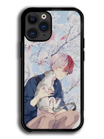 anime boy with cat iPhone 13 Pro Case