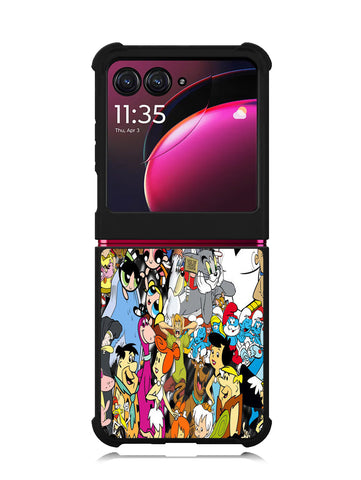 90S Cartoon Characters 2 Motorola Moto Razr Plus 2023 , Moto Razr+ 2023 Case