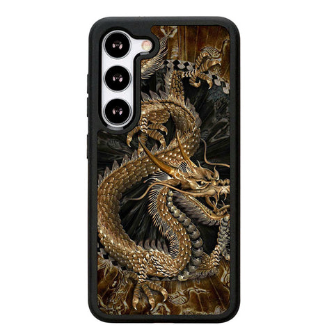 Black And Gold Dragon Samsung Galaxy S23 5G Case CN7940