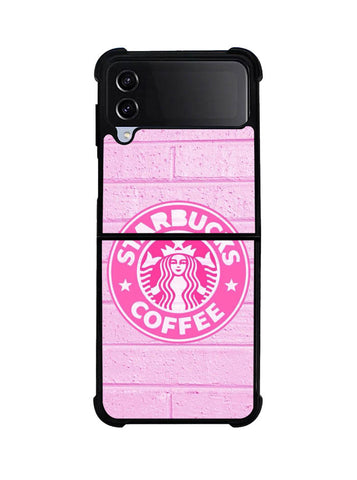 Pink Starbucks Logo 7th Samsung Galaxy Z Flip 3 4 5 , Z Fold 3 4 5 5G Case