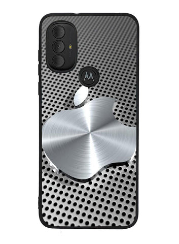 3D Apple Silver Motorola Moto G Pure 2021 , Moto G Power 2022 Case CN1916